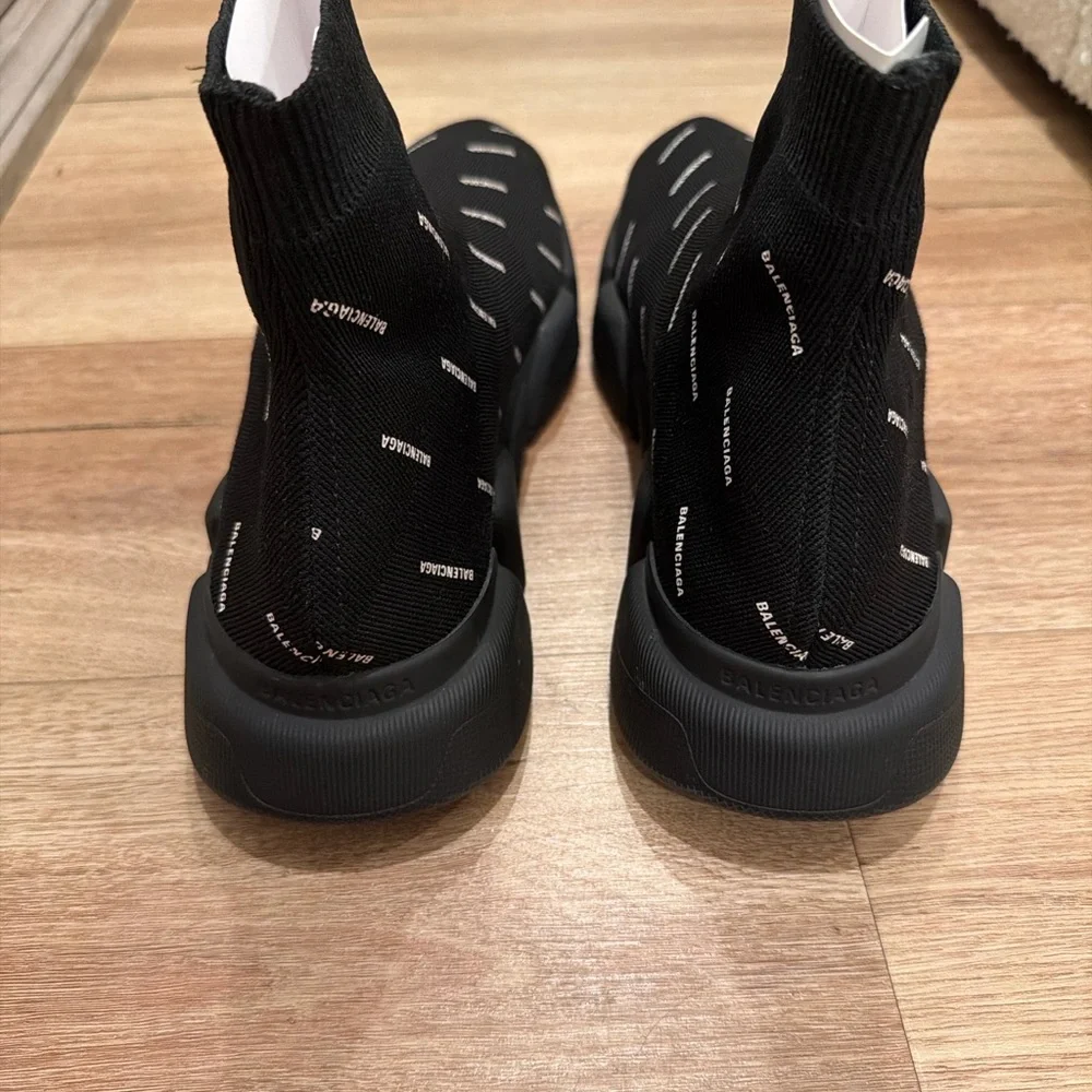 Balenciaga Men's Black Speed Sock Sneakers - Picture 3 of 8